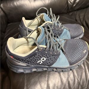 On Running Navy and Light Blue Sneakers